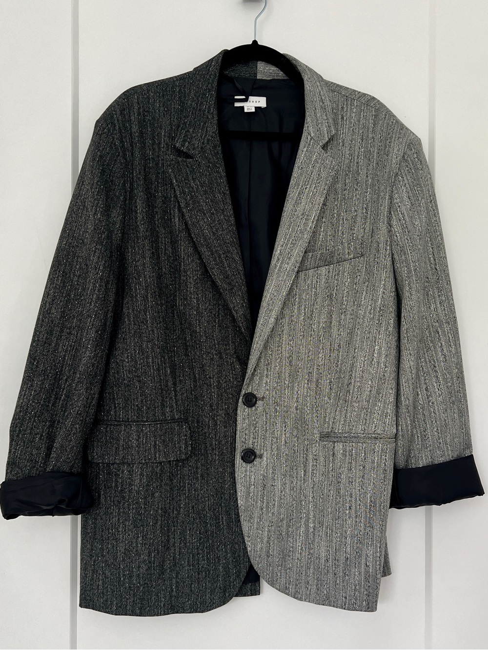 Topshop Two-Tone Gray Women’s Blazer